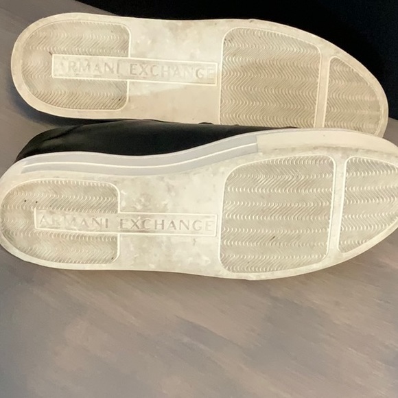 Armani Exchange leather sneakers Worn 1x see photos like New with Box. - Picture 7 of 7